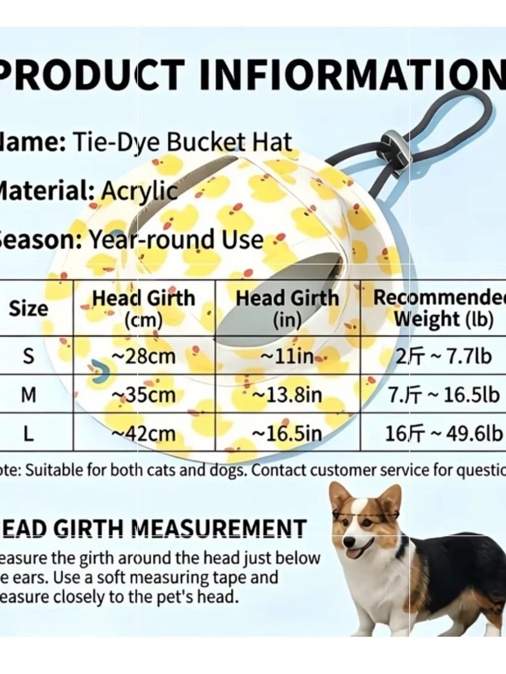 Source Unknown Yellow Duck Print Cat Bucket Hat